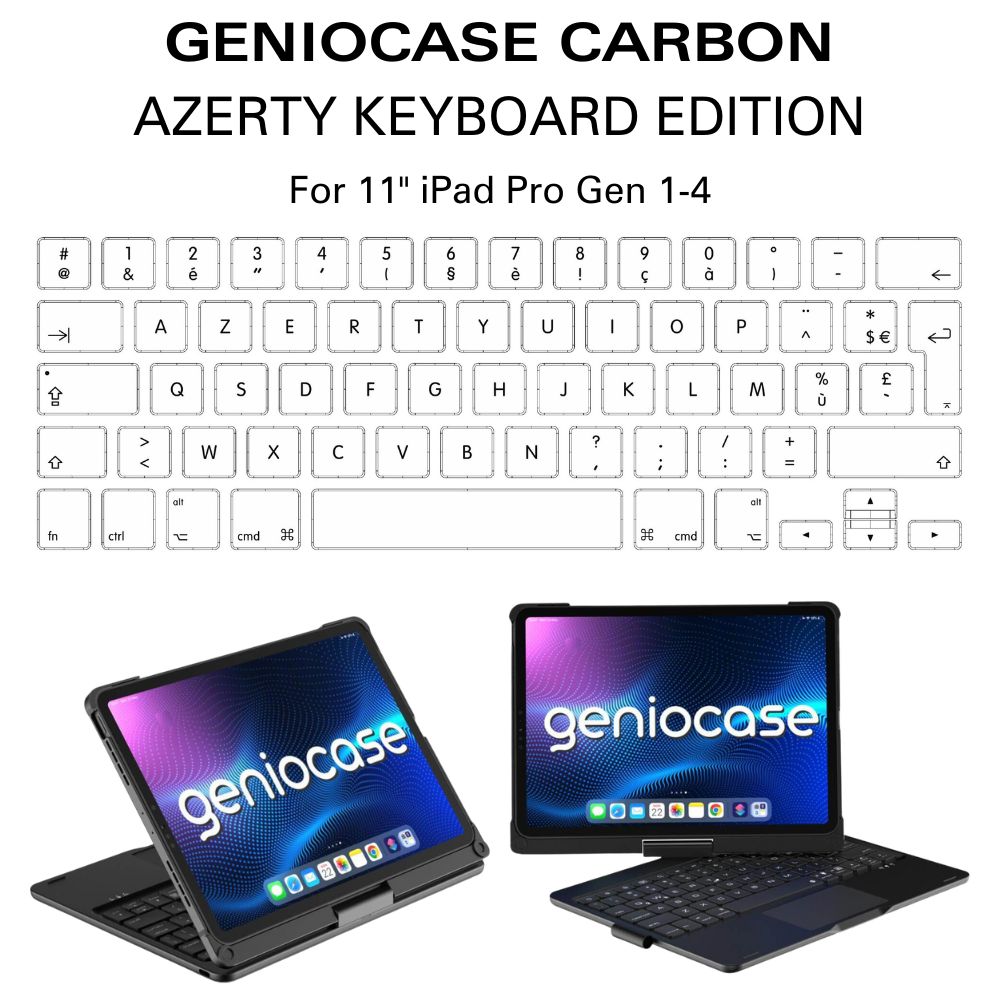 11" iPad Pro (1-4th Gen) Geniocase - AZERTY layout